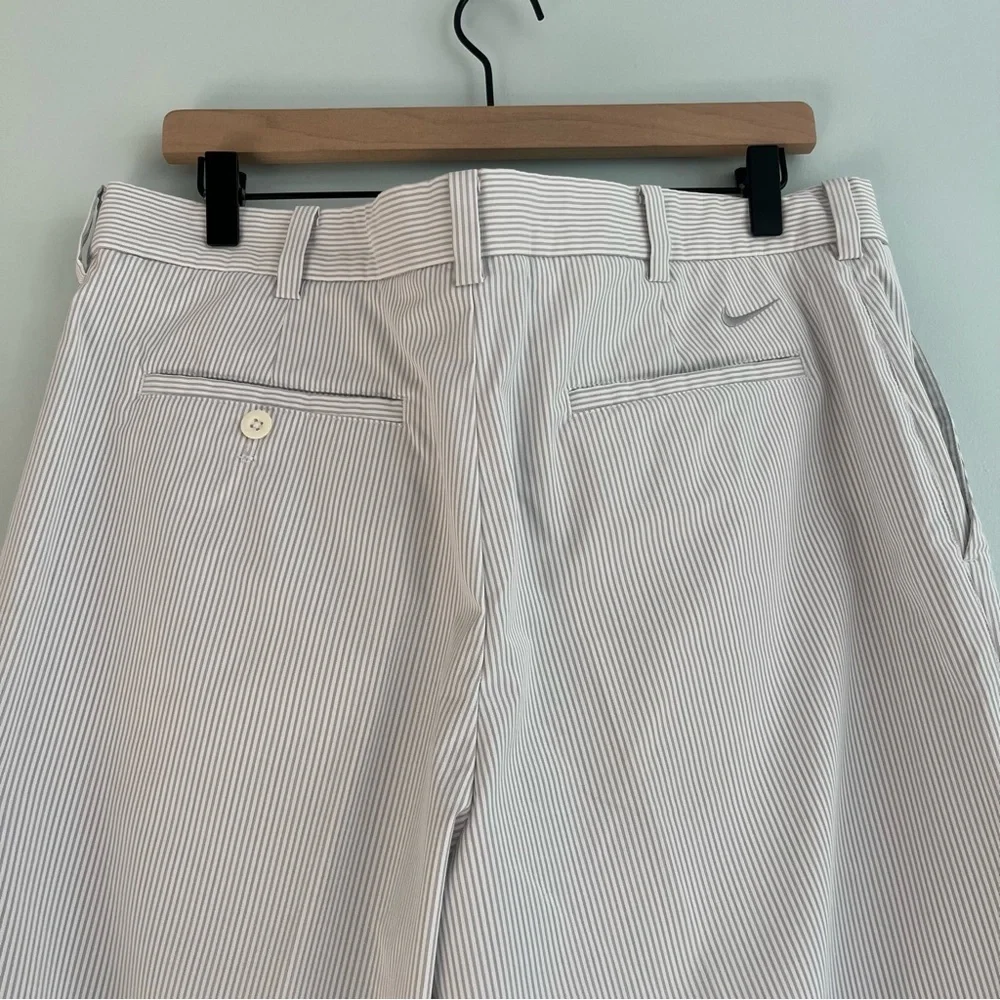 Nike Golf Dry Fit Pants 36/32 NWOT Gray White Stripe - Picture 3 of 9